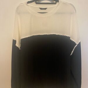 Black and White Colorblock top